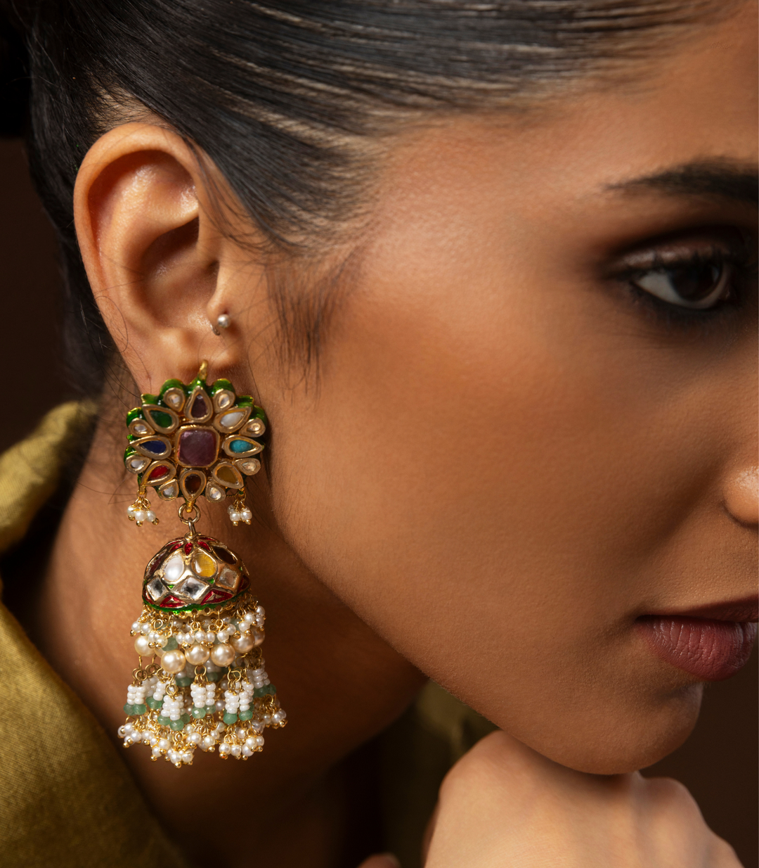 YASTI NAVRATAN KUNDAN JHUMKA