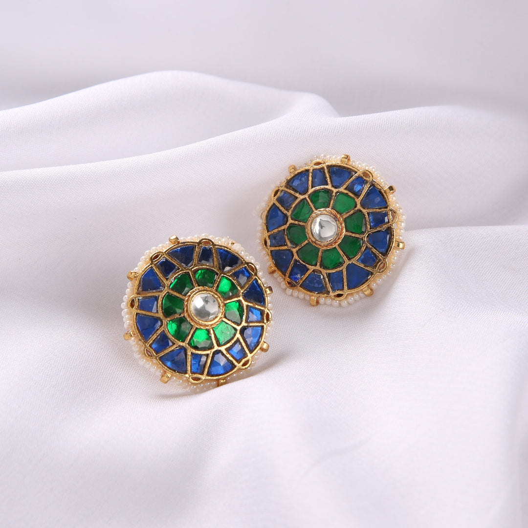 PRABHA GREEN & BLUE STUD