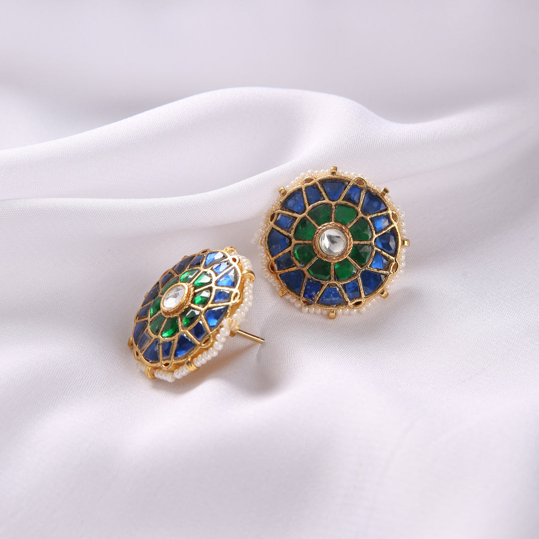 PRABHA GREEN & BLUE STUD