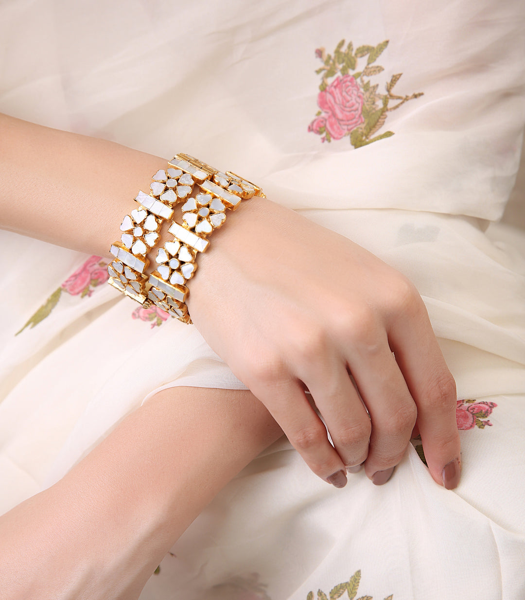 Mitali Mother Of Pearls Bangles