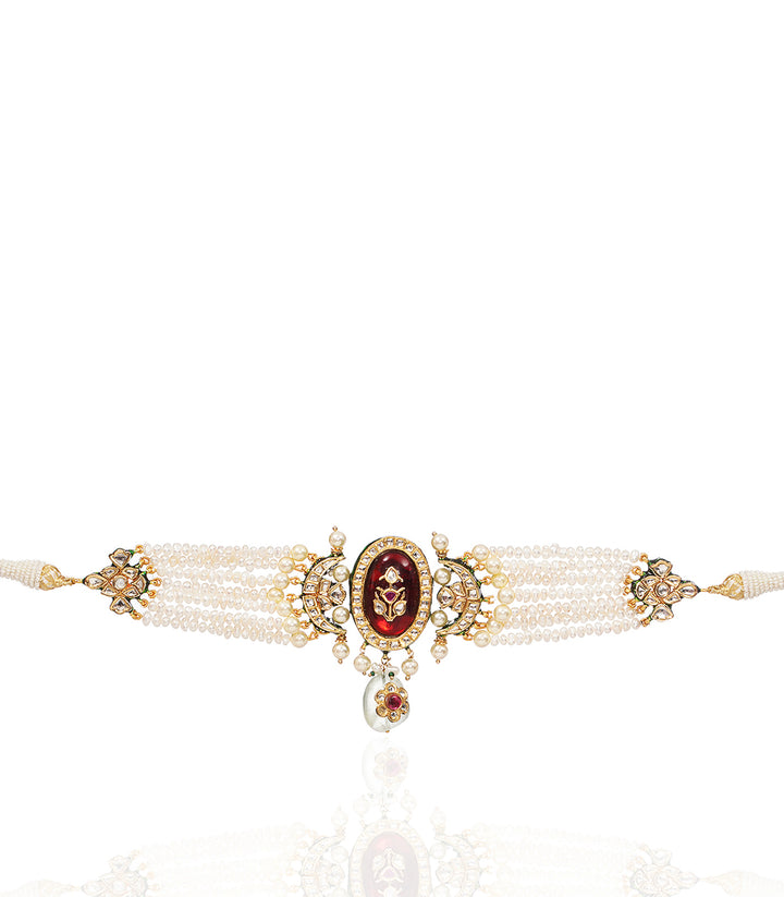 INDALI RED KUNDAN CHOKER