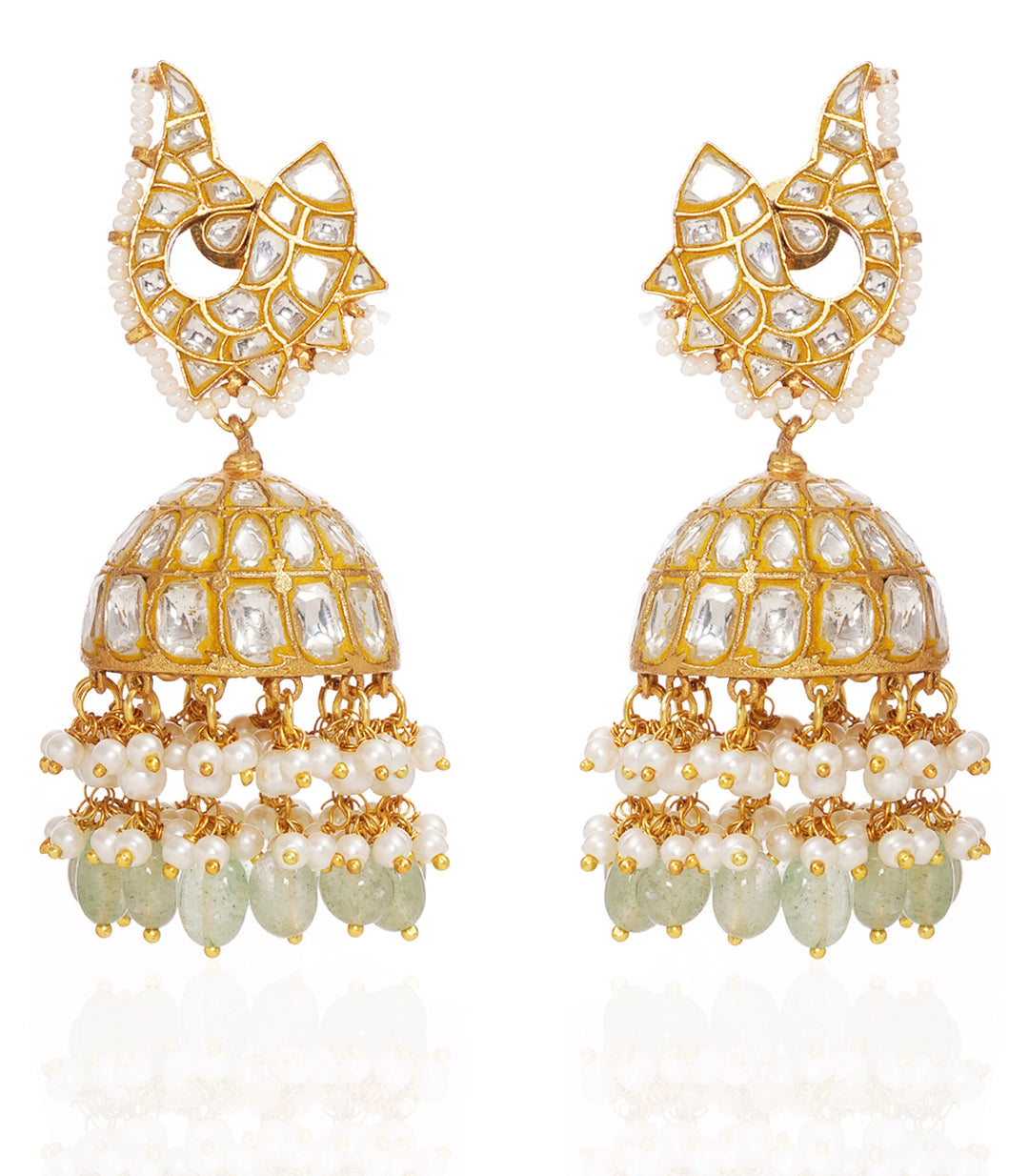DIVIJA GREEN KUNDAN JHUMKA