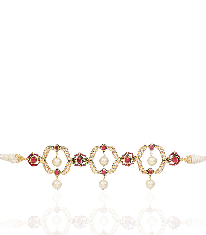 HAMSIKA RED KUNDAN CHOKER