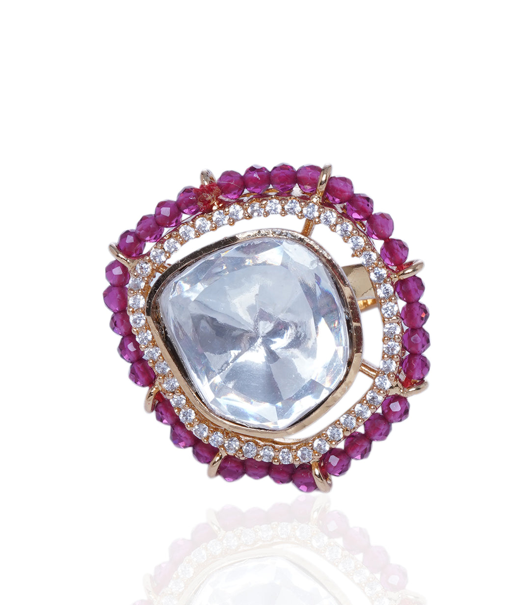 Stuti Ruby Polki Ring