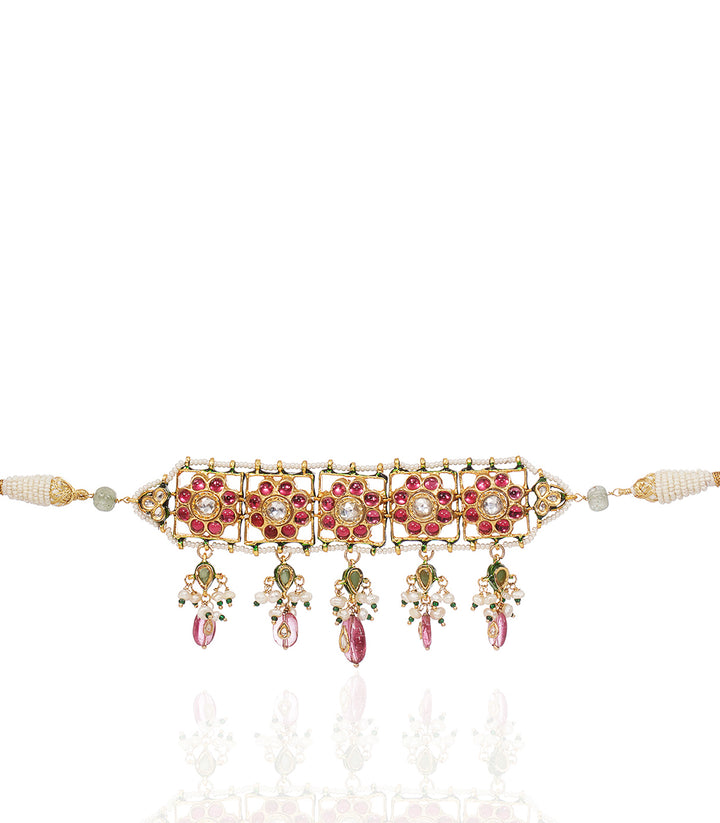 DEVISHA RED KUNDAN CHOKER