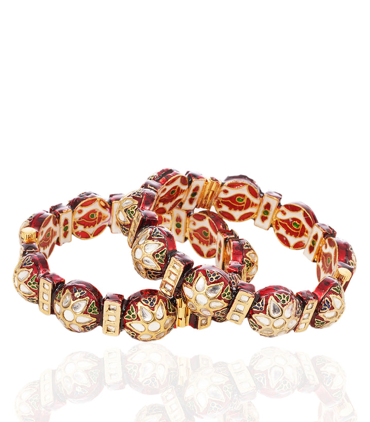 SAMIRAH RED KUNDAN BANGLES
