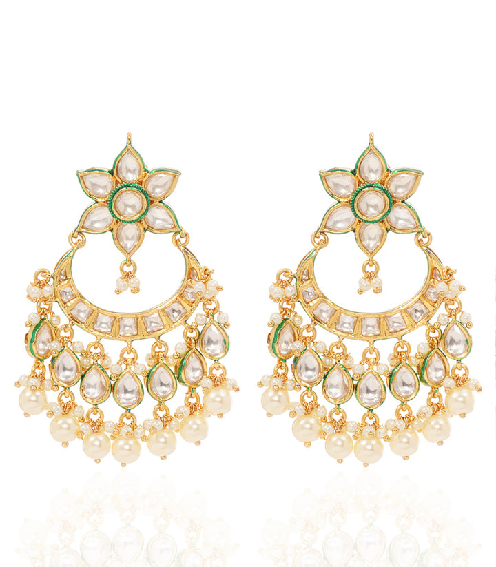 TALIKA GREEN KUNDAN CHANDBALI