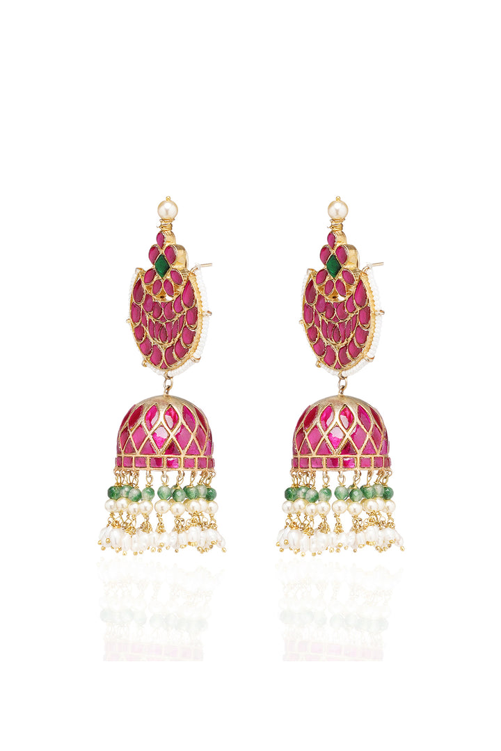 Mandana Red & Green Jhumka