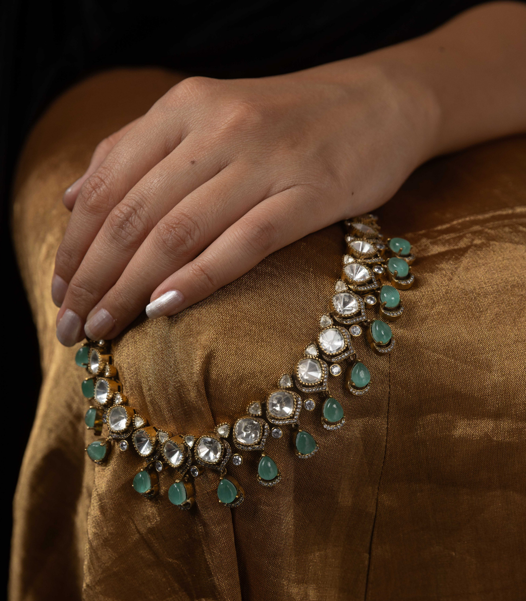 DIYA MINT POLKI WAIST BELT