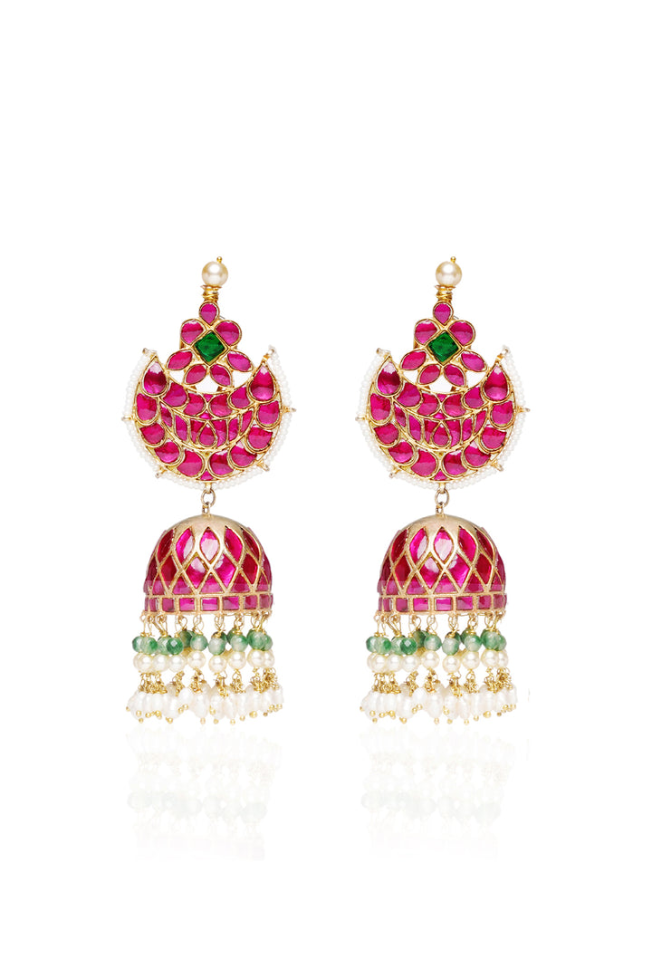 Mandana Red & Green Jhumka