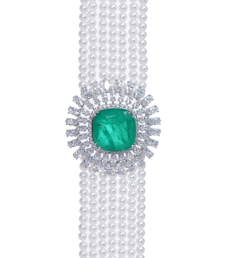 SNEH  GREEN ZIRCON CHOKER