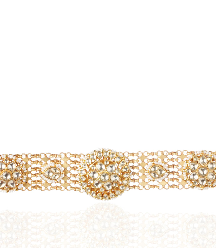 Kanika White & Gold Kundan Choker