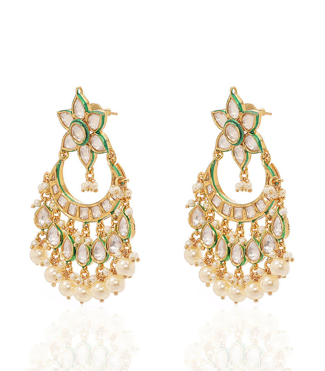 TALIKA GREEN KUNDAN CHANDBALI