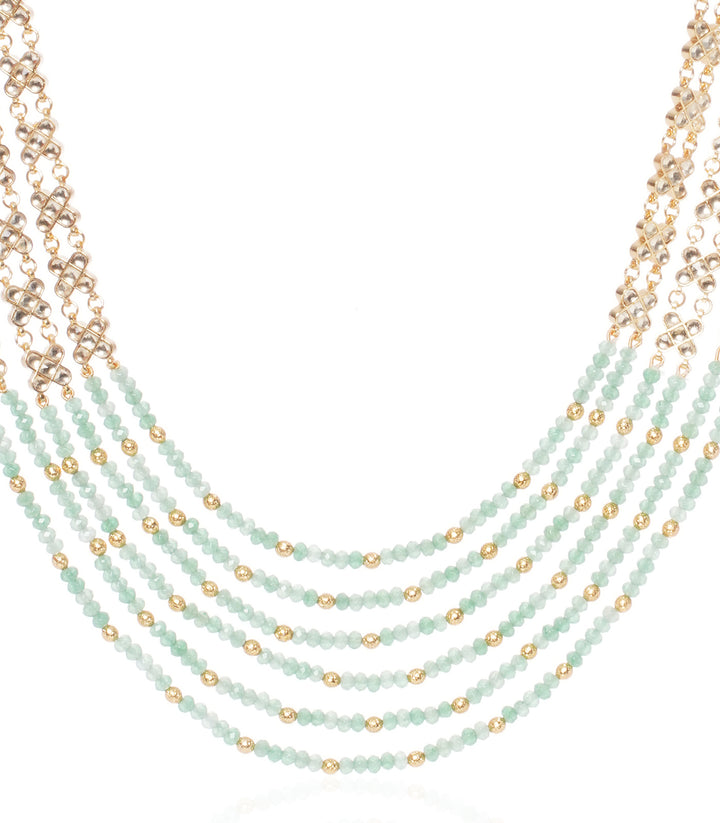 KAHINI GREEN KUNDAN GROOM NECKLACE