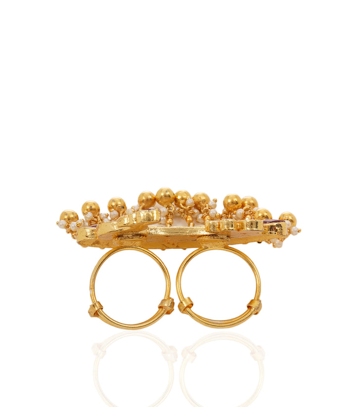 ANAHIRA RED MOTHERT OF PEARL RING