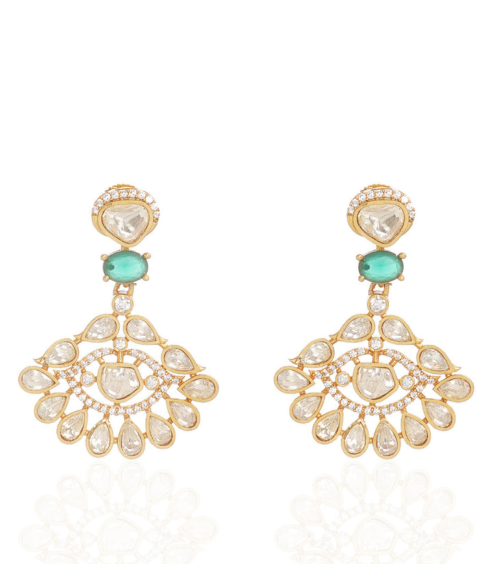 AKSHI GREEN POLKI NECKLACE SET