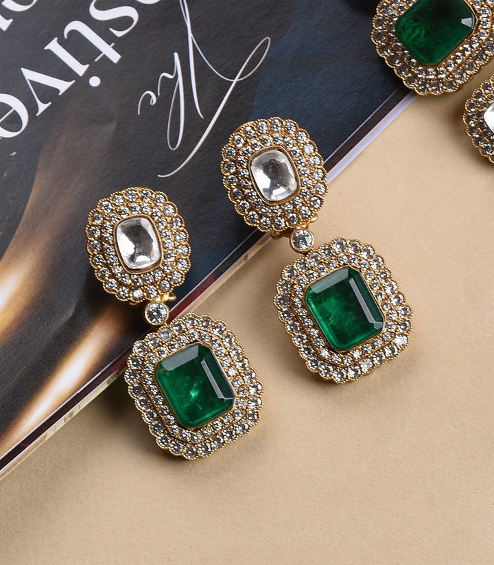 ANAMIKA GREEN POLKI NECKLACE SET