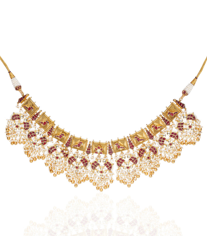 Gautami Ruby Kundan Necklace Set