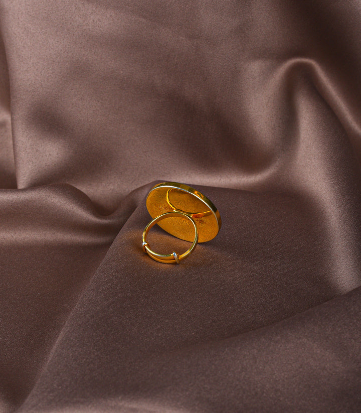 MANASVINI RED MOISSANITE RING