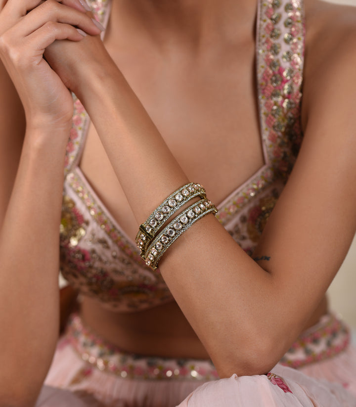 Kanika Antique Gold Finish Bangles