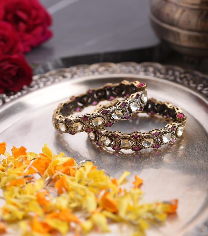 Sarisha Antique Ruby Bangles