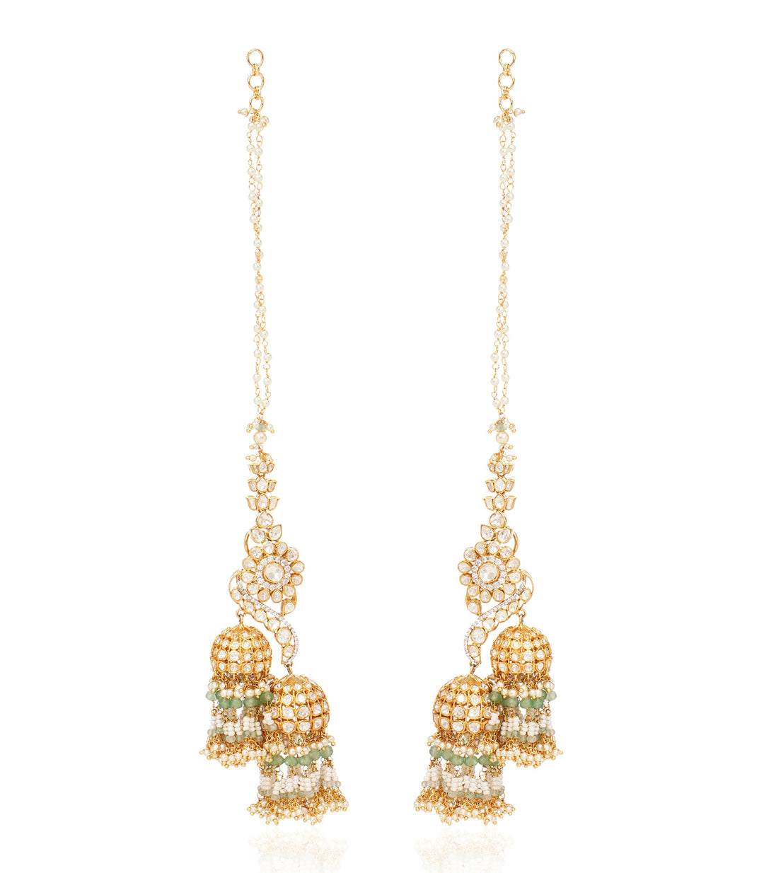 MEHULIKA GOLD PLATED  MOISSANITE JHUMKA