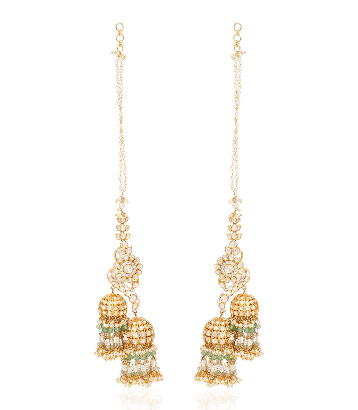 MEHULIKA GOLD PLATED  MOISSANITE JHUMKA