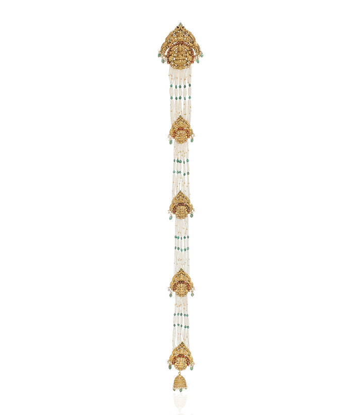 ADITRI GOLD PLATED CORAL CHOTI