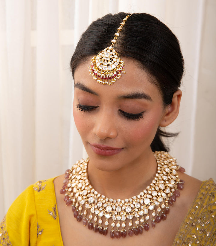 KHANAK RED MOISSANITE TIKA