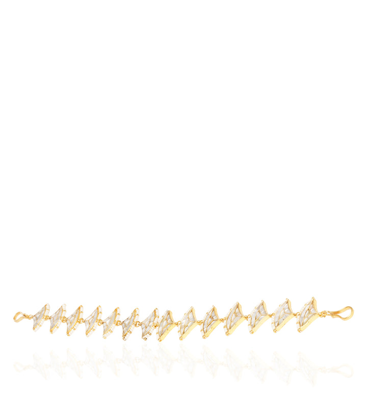 GOLD PLATED MOTHER OF PEARLS HAIRBAND
