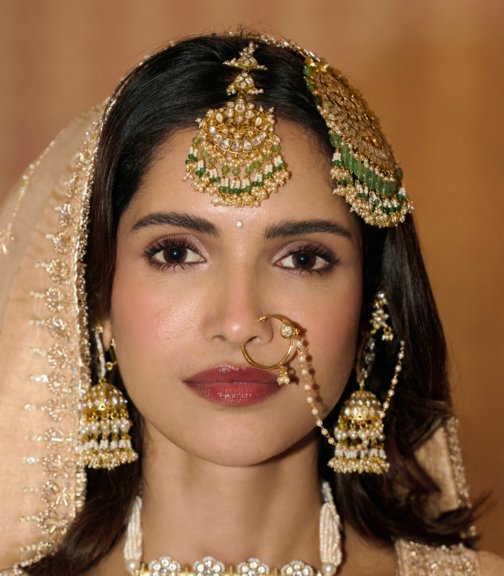 OMISHA GREEN KUNDAN TIKKA