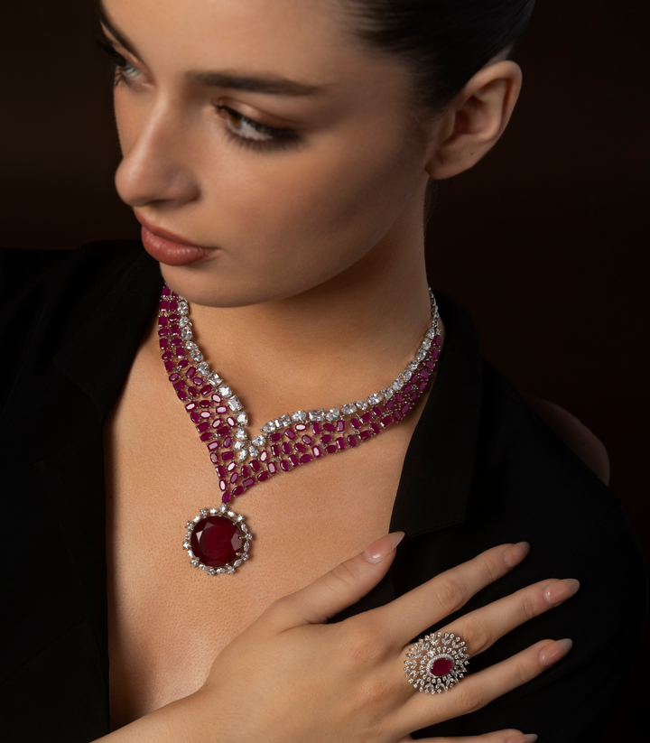 EVELYN RUBY ZIRCON RING