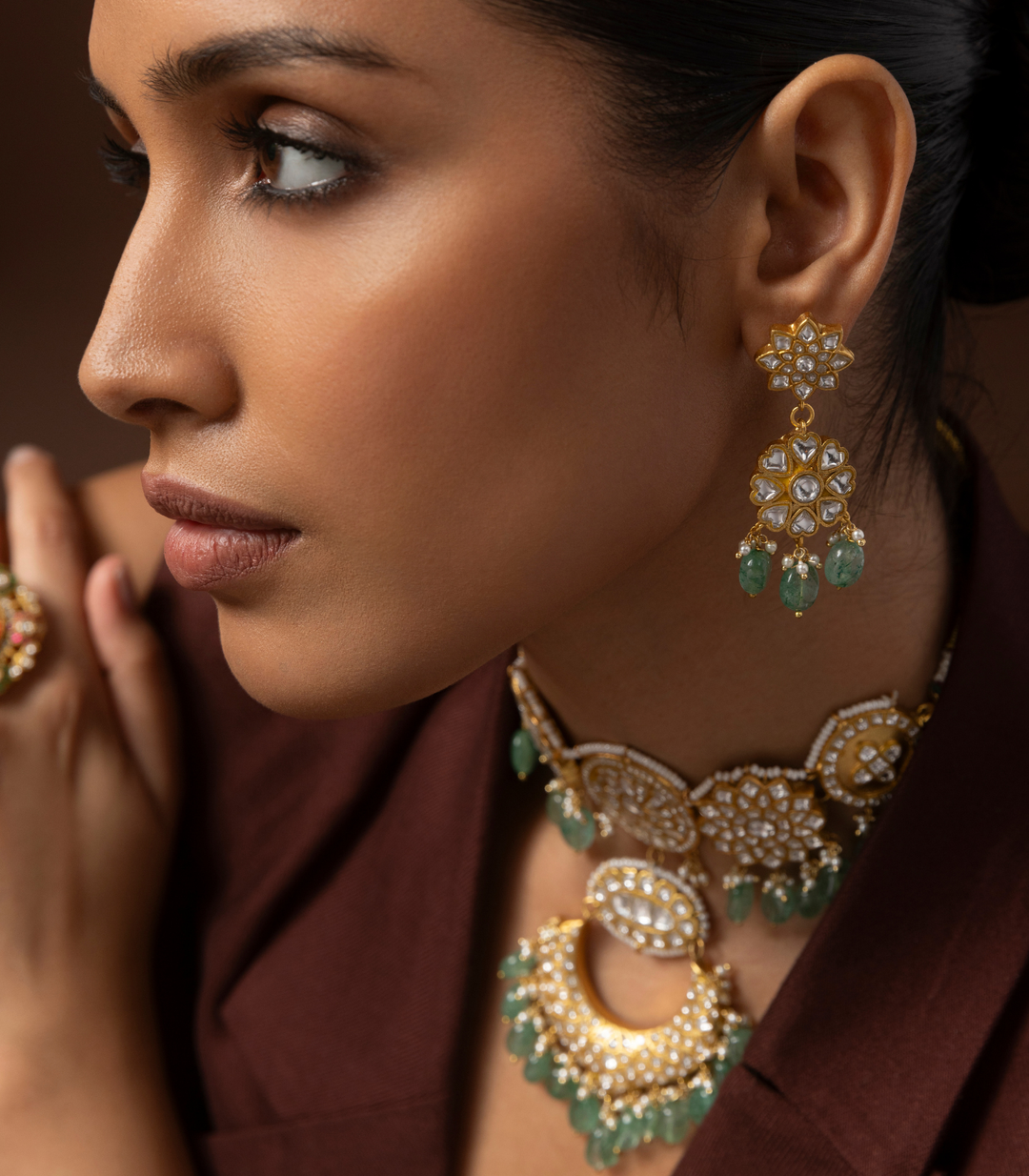 WRIDHI GREEN KUNDAN CHOKER