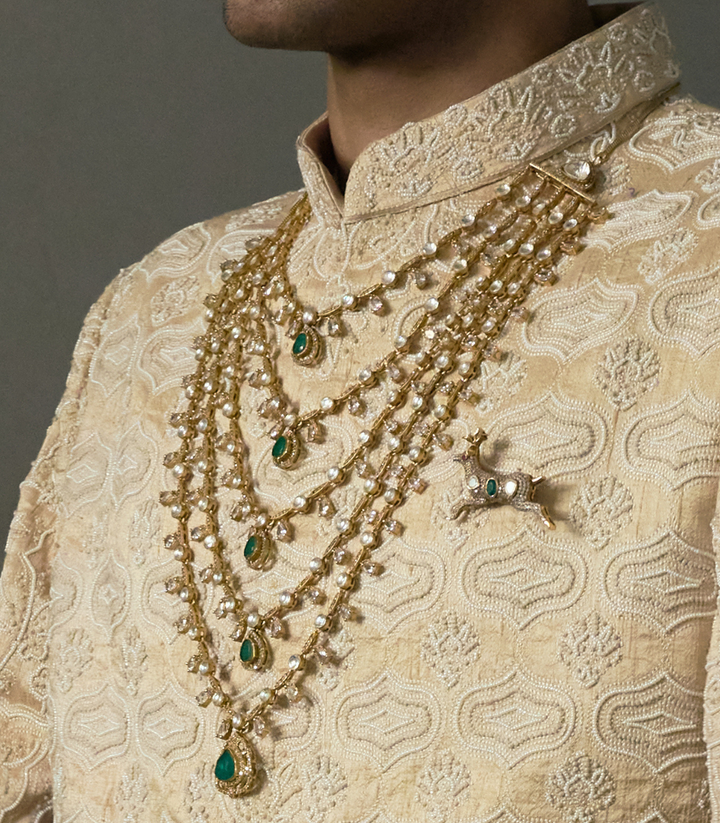 GAZZELLE GREEN MOISSANITE BROOCH