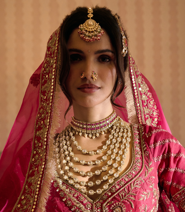 BRINDA GOLD PLATED POLKI LONG NECKLACE