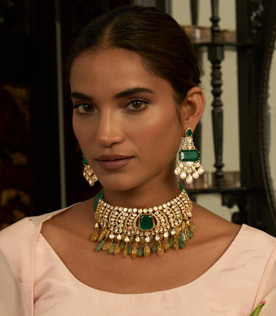 DIVYA GREEN MOISSANITE CHOKER