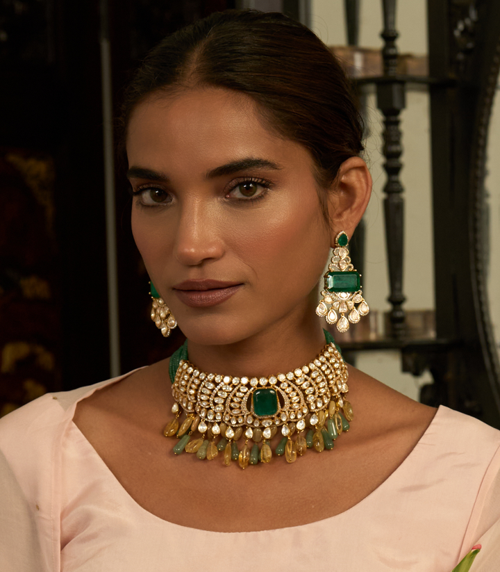 DIVYA GREEN MOISSANITE CHOKER