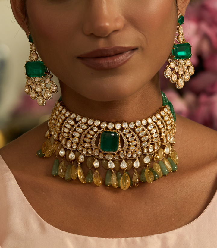 DIVYA GREEN MOISSANITE CHOKER