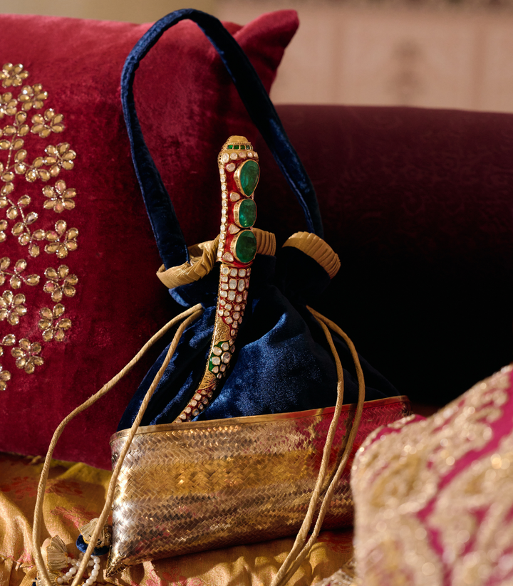 RUDRA RED & GREEN MOISSANITE KATAR