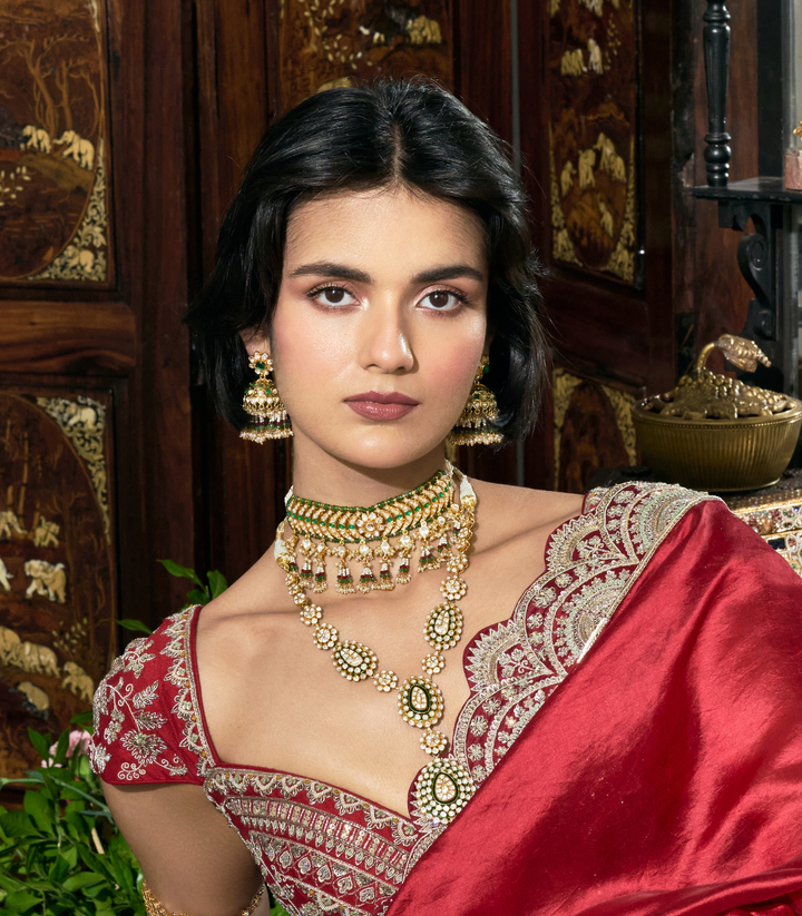 BHUMI GREEN MOISSANITE NECKLACE SET