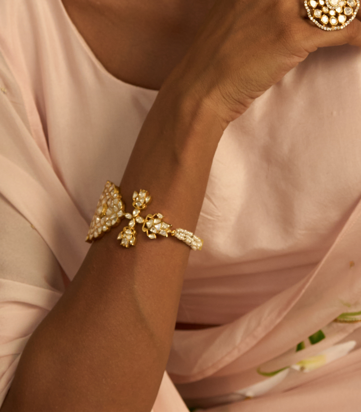 AVNI GOLD PLATED MOISSANITE BANGLES