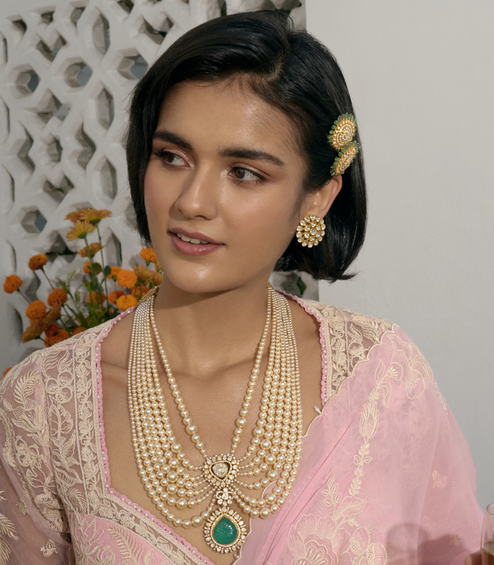 GAURIKA GREEN MOISSANITE LONG NECKLACE