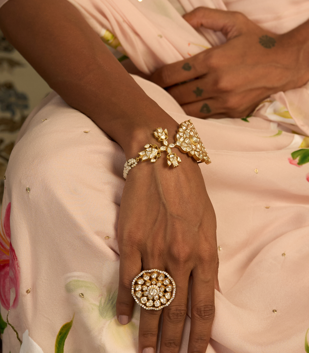 AVNI GOLD PLATED MOISSANITE BANGLES