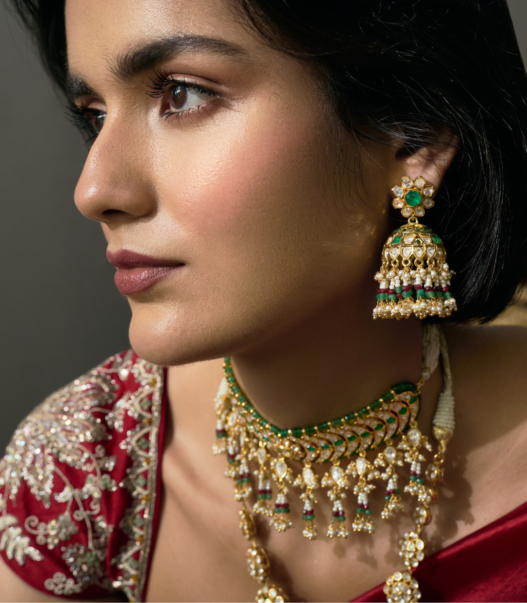 BHUMI GREEN MOISSANITE NECKLACE SET