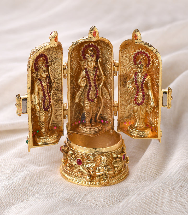 GOLD PLATED RAM DARBAR SINDOOR BOX