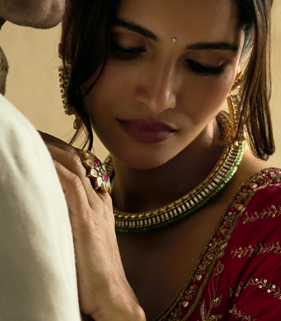 TANVI GOLD PLATED  KUNDAN NECKLACE SET