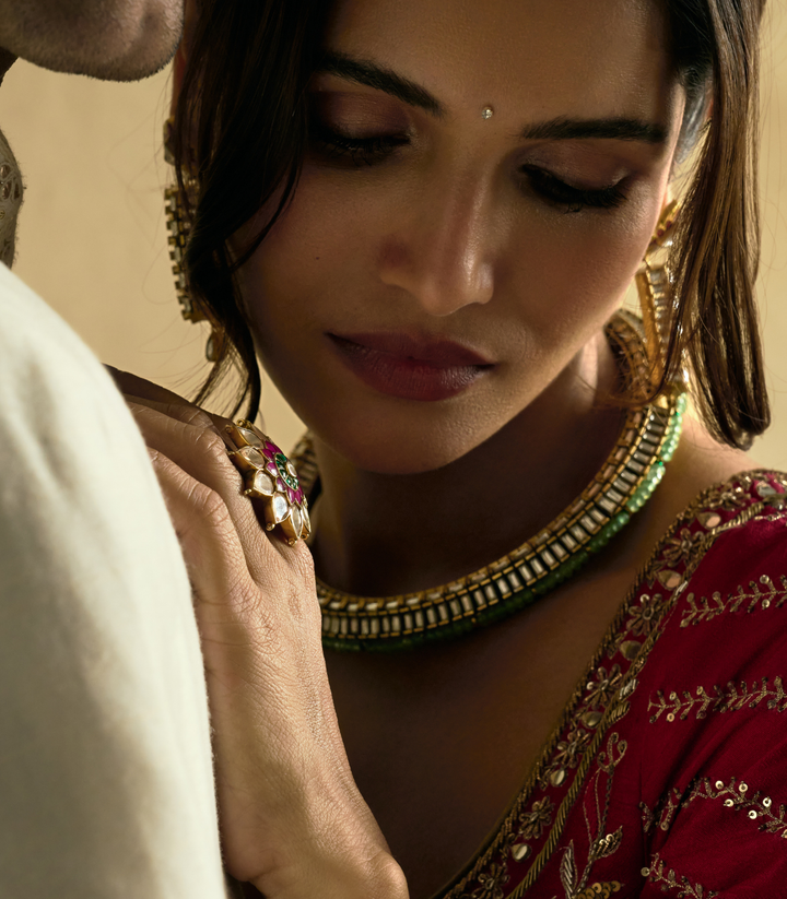 TANVI GOLD PLATED  KUNDAN NECKLACE SET