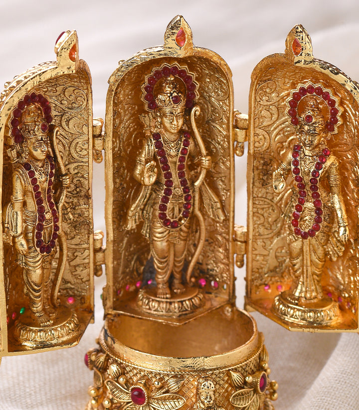 GOLD PLATED RAM DARBAR SINDOOR BOX