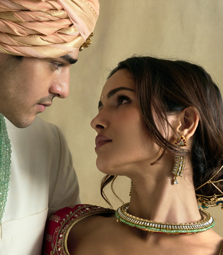 TANVI GOLD PLATED  KUNDAN NECKLACE SET