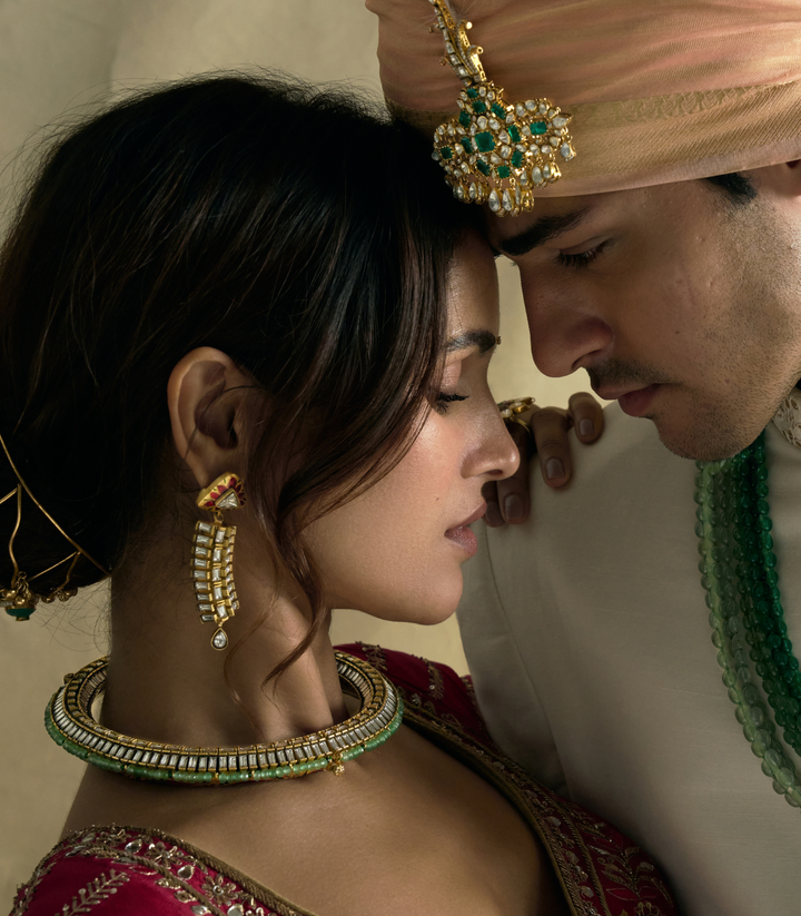 TANVI GOLD PLATED  KUNDAN NECKLACE SET